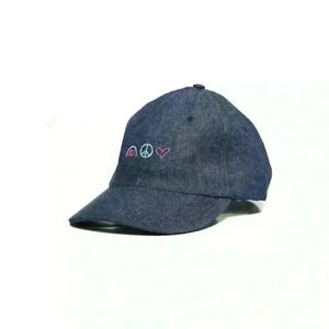 Nordstrom To the Markets Peace, Love, and Denim Embroidered Baseball Cap